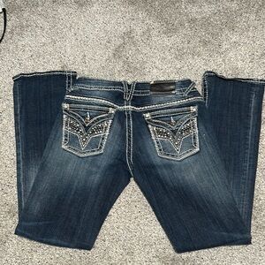 Vigoss Blue Boot Cut Jeans with Vintage Wash